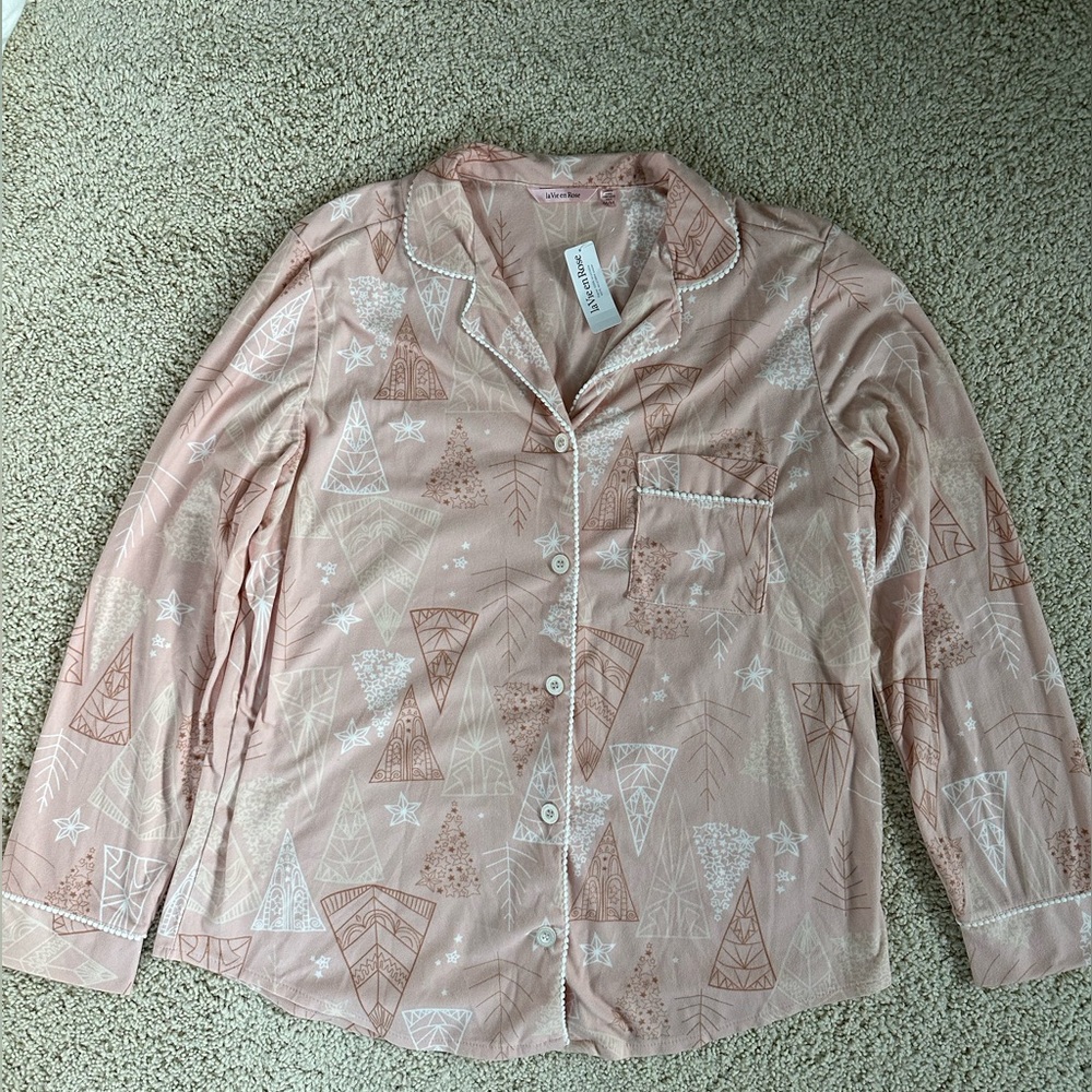 NEW La Vie En Rose PJ set “luxury flannel”